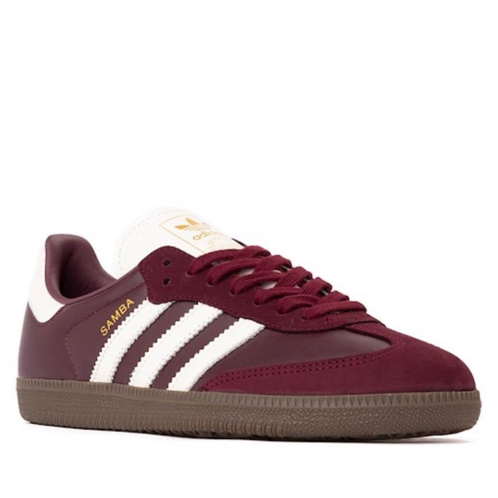 Burgundy/Maroon Adidas Sambas